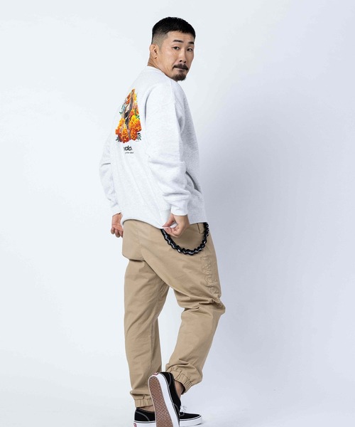 reversal.dogi.design.works(リバーサル・ドーギ・デザイン・ワークス)の「<reversal/リバーサル>MARIGOLD SKULL OVER SIZE CREW NECK(スウェット・メンズ・ライトグレー/ブラック・MEDIUM/LARGE/X-LARGE)」の11枚目の写真