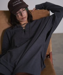 oll（オール）の「Lace-up multiway tops（Tシャツ/カットソー）」