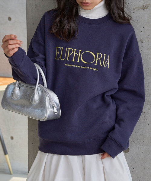 KOBE LETTUCE（コウベレタス）の「[ 裏起毛 ] 刺しゅうロゴスウェット（スウェット・レディース・ネイビー/ブラック/グレー・M）」の3枚目の写真