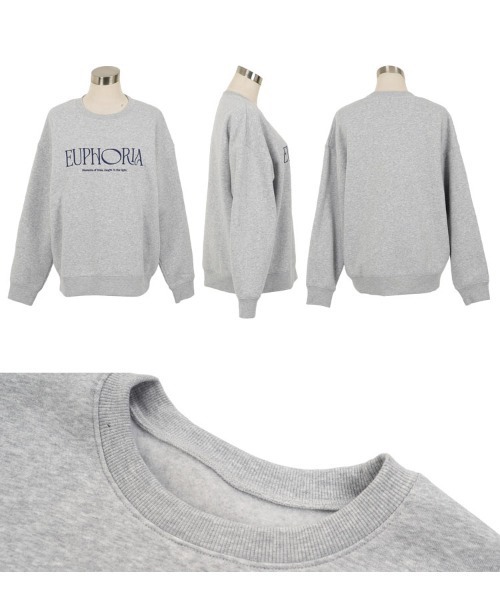 KOBE LETTUCE（コウベレタス）の「[ 裏起毛 ] 刺しゅうロゴスウェット（スウェット・レディース・ネイビー/ブラック/グレー・M）」の13枚目の写真