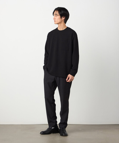 COMME CA ISM(コムサイズム)の「膨れジャカード 長袖Tシャツ(Tシャツ/カットソー・メンズ・ホワイト/ブラック/ミント・LARGE/MEDIUM)」の17枚目の写真