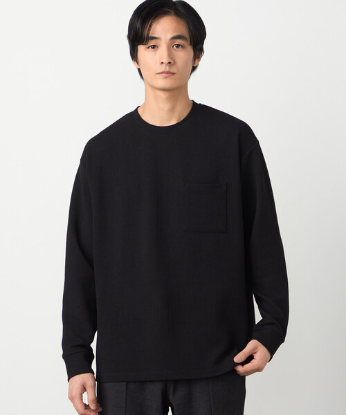 COMME CA ISM(コムサイズム)の「膨れジャカード 長袖Tシャツ(Tシャツ/カットソー・メンズ・ホワイト/ブラック/ミント・LARGE/MEDIUM)」の20枚目の写真