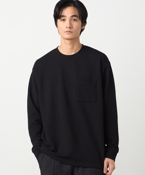 COMME CA ISM(コムサイズム)の「膨れジャカード 長袖Tシャツ(Tシャツ/カットソー・メンズ・ホワイト/ブラック/ミント・LARGE/MEDIUM)」の22枚目の写真