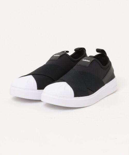 adidas(アディダス)の「【adidas】STREETTALK SLIPON(スニーカー・レディース・ブラック×ホワイト・23.0cm/23.5cm/24.0cm/24.5cm)」の1枚目の写真