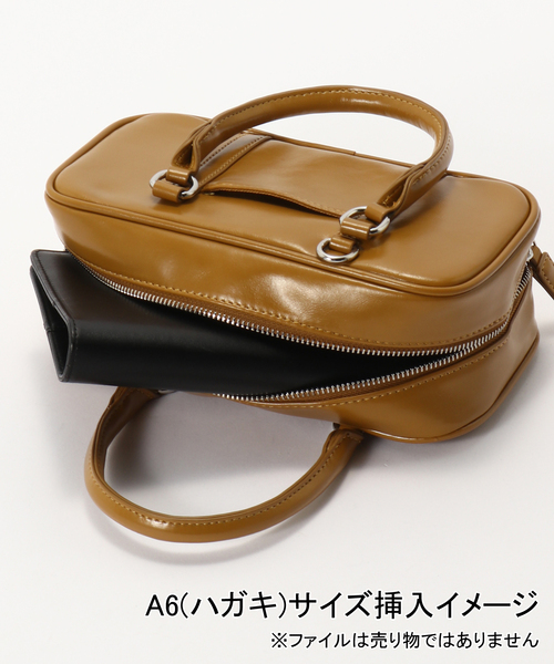 B.C STOCK（ベーセーストック）の「スクエアバッグ（ハンドバッグ・レディース・ブラウン/ブラック/イエロー・FREE）」の8枚目の写真