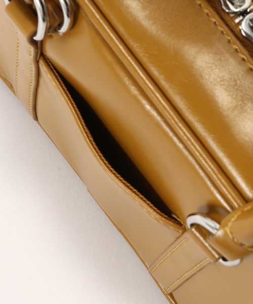 B.C STOCK（ベーセーストック）の「スクエアバッグ（ハンドバッグ・レディース・ブラウン/ブラック/イエロー・FREE）」の11枚目の写真