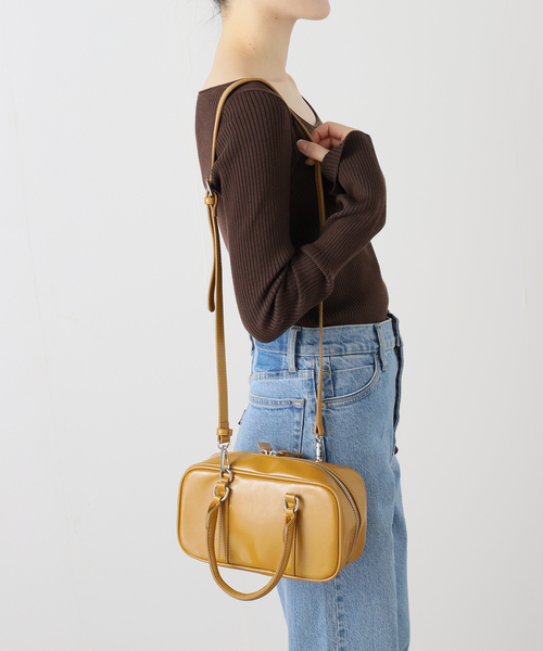 B.C STOCK（ベーセーストック）の「スクエアバッグ（ハンドバッグ・レディース・ブラウン/ブラック/イエロー・FREE）」の19枚目の写真