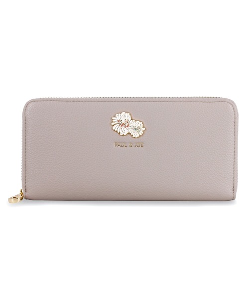 PAUL & JOE ACCESSOIRES（ポールアンドジョーアクセソワ）の「ラウンド束入れ 長財布 クリザンテーム メタル PAUL & JOE ACCESSOIRES（財布・レディース・グレー/アイボリー/ピンク/ネイビー・FREE）」の3枚目の写真