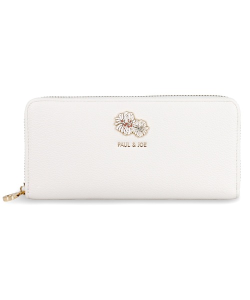 PAUL & JOE ACCESSOIRES（ポールアンドジョーアクセソワ）の「ラウンド束入れ 長財布 クリザンテーム メタル PAUL & JOE ACCESSOIRES（財布・レディース・グレー/アイボリー/ピンク/ネイビー・FREE）」の2枚目の写真