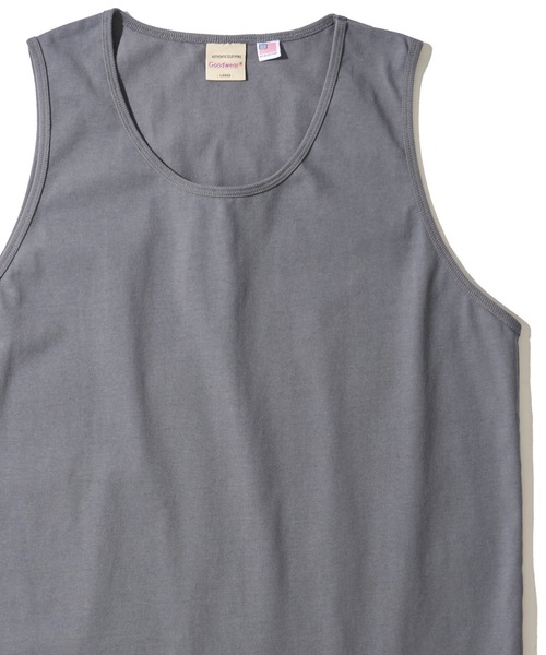 Goodwear(グッドウェア)の「【Goodwear/グッドウェア】7.1オンス USAコットン 吸水速乾 無地 タンクトップ(タンクトップ・メンズ・ブラック/グレー/ホワイト・MEDIUM/X-LARGE/LARGE)」の3枚目の写真