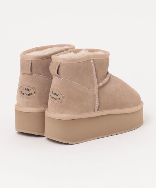 EMU Australia(エミューオーストラリア)の「PLATFORM MICRO WOOL / 厚底ムートンブーツ(ブーツ・レディース・ブラック/ベージュ/ブラウン・6/7/8)」の4枚目の写真