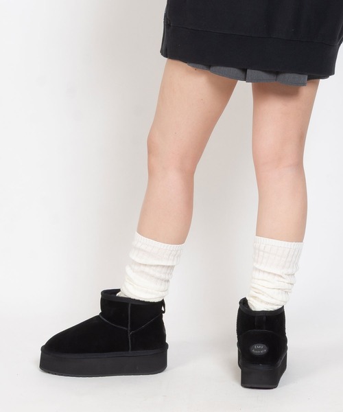 EMU Australia(エミューオーストラリア)の「PLATFORM MICRO WOOL / 厚底ムートンブーツ(ブーツ・レディース・ブラック/ベージュ/ブラウン・6/7/8)」の6枚目の写真