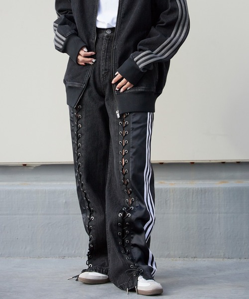 セール】adidas/アディダス ORI DENIM FIREBIRD TP バギーフィット