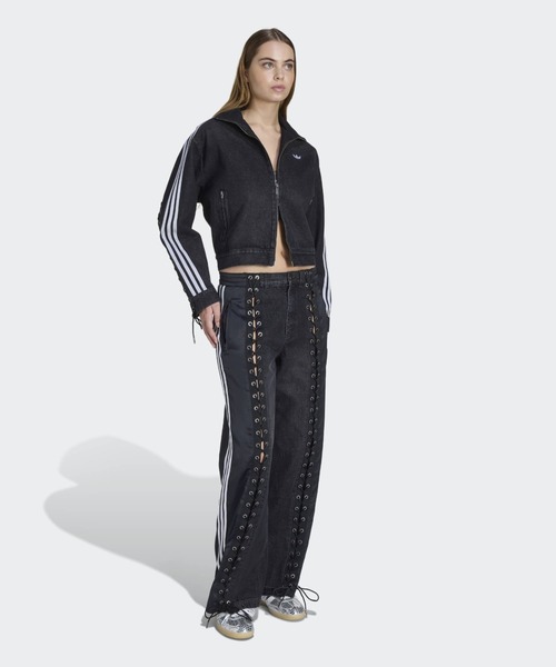 adidas(アディダス)の「adidas/アディダス ORI DENIM FIREBIRD TP バギーフィット レーシング デニムパンツ 秋 秋服 2026年秋冬(デニムパンツ・レディース・ブラック・M/S/XS/L)」の5枚目の写真