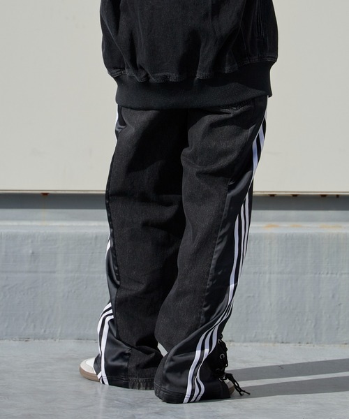 adidas(アディダス)の「adidas/アディダス ORI DENIM FIREBIRD TP バギーフィット レーシング デニムパンツ 秋 秋服 2026年秋冬(デニムパンツ・レディース・ブラック・M/S/XS/L)」の8枚目の写真