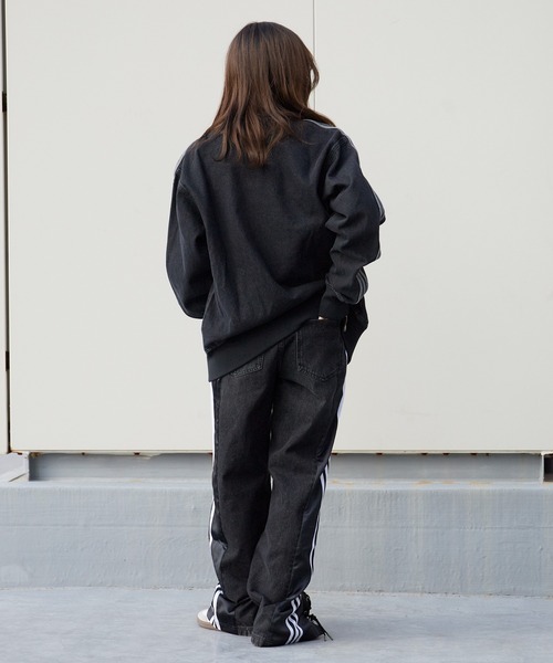 adidas(アディダス)の「adidas/アディダス ORI DENIM FIREBIRD TP バギーフィット レーシング デニムパンツ 秋 秋服 2026年秋冬(デニムパンツ・レディース・ブラック・M/S/XS/L)」の12枚目の写真