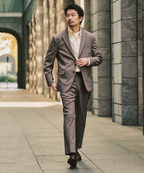 417 EDIFICE（フォーワンセブンエディフィス）の「ドライストレッチツイル セットアップ ”ジャケット1点+パンツ1点” の2点セット（セットアップ・メンズ・ベージュ/ネイビー/ブラック/ブルー・X-LARGE/LARGE/MEDIUM/SMALL/XX-LARGE）」の2枚目の写真