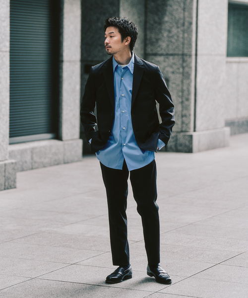 417 EDIFICE（フォーワンセブンエディフィス）の「ドライストレッチツイル セットアップ ”ジャケット1点+パンツ1点” の2点セット（セットアップ・メンズ・ベージュ/ネイビー/ブラック/ブルー・X-LARGE/LARGE/MEDIUM/SMALL/XX-LARGE）」の5枚目の写真