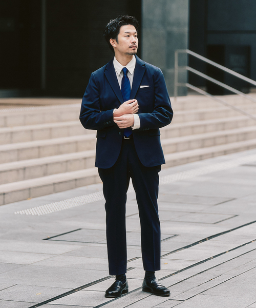 417 EDIFICE（フォーワンセブンエディフィス）の「ドライストレッチツイル セットアップ ”ジャケット1点+パンツ1点” の2点セット（セットアップ・メンズ・ベージュ/ネイビー/ブラック/ブルー・X-LARGE/LARGE/MEDIUM/SMALL/XX-LARGE）」の7枚目の写真