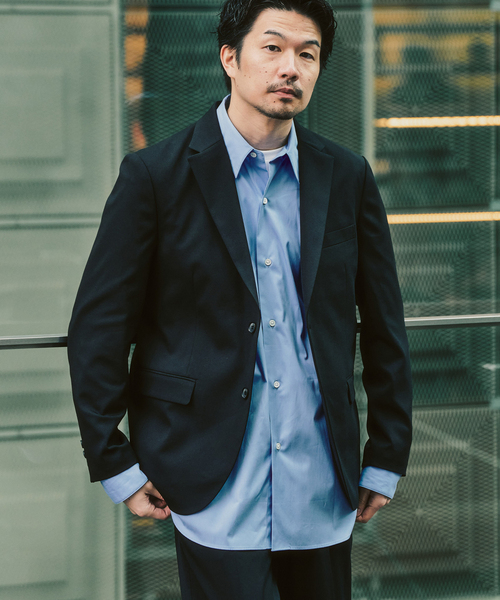 417 EDIFICE（フォーワンセブンエディフィス）の「ドライストレッチツイル セットアップ ”ジャケット1点+パンツ1点” の2点セット（セットアップ・メンズ・ベージュ/ネイビー/ブラック/ブルー・X-LARGE/LARGE/MEDIUM/SMALL/XX-LARGE）」の12枚目の写真