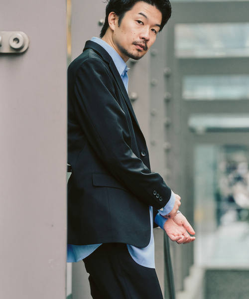 417 EDIFICE（フォーワンセブンエディフィス）の「ドライストレッチツイル セットアップ ”ジャケット1点+パンツ1点” の2点セット（セットアップ・メンズ・ベージュ/ネイビー/ブラック/ブルー・X-LARGE/LARGE/MEDIUM/SMALL/XX-LARGE）」の14枚目の写真