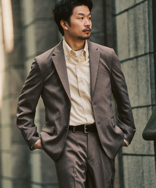 417 EDIFICE（フォーワンセブンエディフィス）の「ドライストレッチツイル セットアップ ”ジャケット1点+パンツ1点” の2点セット（セットアップ・メンズ・ベージュ/ネイビー/ブラック/ブルー・X-LARGE/LARGE/MEDIUM/SMALL/XX-LARGE）」の21枚目の写真