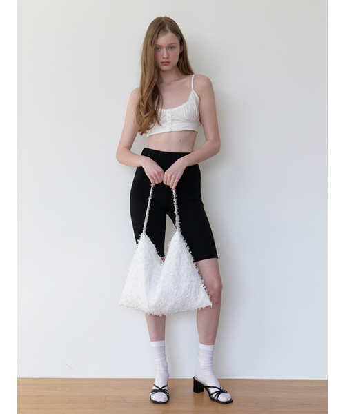 KINDABABY(カインダベイビー)の「fringe huggy bag(エコバッグ/サブバッグ・レディース・ホワイト・FREE)」の4枚目の写真
