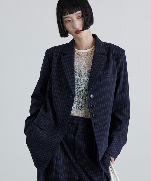 Lui's（ルイス）の「レース袖ギャザートップス（Tシャツ/カットソー・レディース・ブラック/オフホワイト/グレー・FREE）」の14枚目の写真