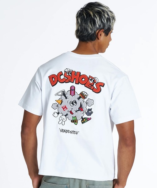 DC（ディーシー）の「DC/ディーシー 半袖 Tシャツ バックプリント サガラ刺繍 DST262014（Tシャツ/カットソー・メンズ・ブラック/ホワイト・L/M/XL/S/2XL）」の6枚目の写真