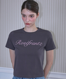 Rose Lettering T-shirt [Charcoal]