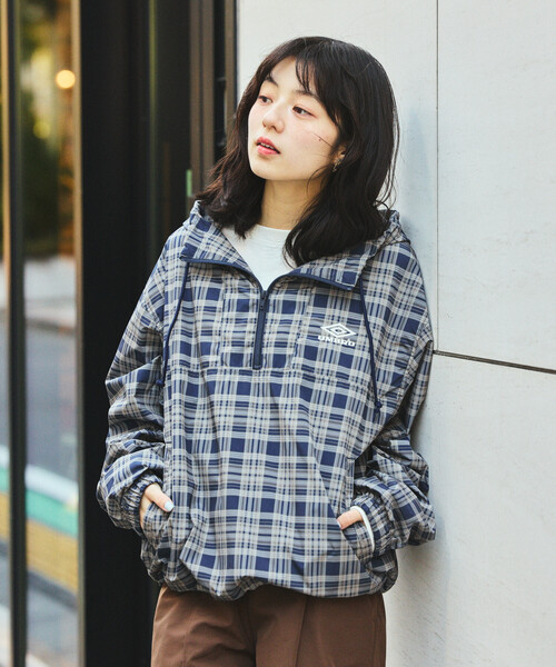 アンブロ アノラックパーカー　フリークスストア UMBRO × FREAK'S STORE/アンブロ 別注 Check Anorak Parka／チェック