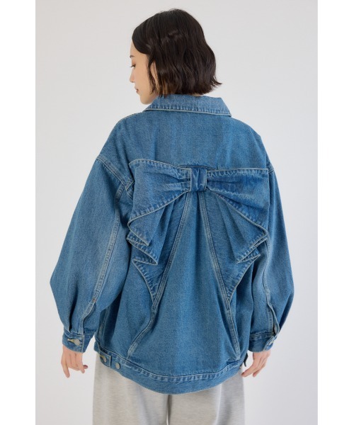 RODEO CROWNS WIDE BOWL（ロデオクラウンズワイドボウル）の「ビッグリボンデニムジャケット（デニムジャケット・レディース・ワンウォッシュ/ブルー/オフホワイト・FREE）」の16枚目の写真