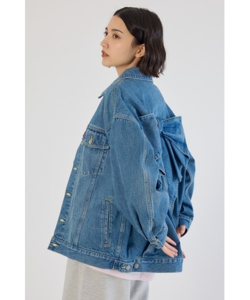 RODEO CROWNS WIDE BOWL（ロデオクラウンズワイドボウル）の「ビッグリボンデニムジャケット（デニムジャケット・レディース・ワンウォッシュ/ブルー/オフホワイト・FREE）」の17枚目の写真