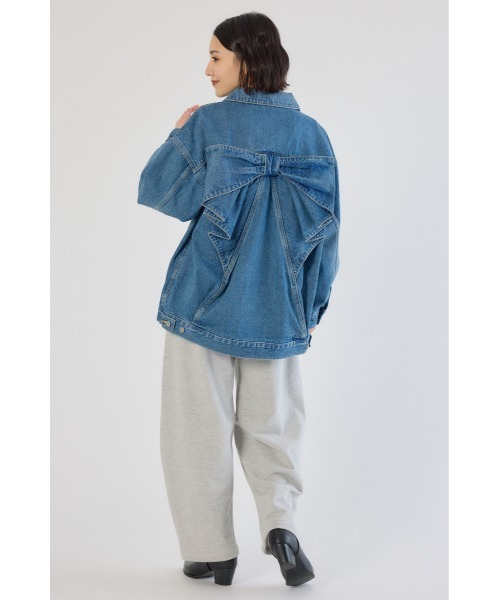 RODEO CROWNS WIDE BOWL（ロデオクラウンズワイドボウル）の「ビッグリボンデニムジャケット（デニムジャケット・レディース・ワンウォッシュ/ブルー/オフホワイト・FREE）」の21枚目の写真