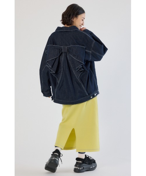 RODEO CROWNS WIDE BOWL（ロデオクラウンズワイドボウル）の「ビッグリボンデニムジャケット（デニムジャケット・レディース・ワンウォッシュ/ブルー/オフホワイト・FREE）」の9枚目の写真