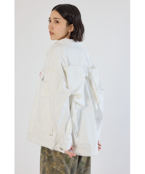 RODEO CROWNS WIDE BOWL（ロデオクラウンズワイドボウル）の「ビッグリボンデニムジャケット（デニムジャケット・レディース・ワンウォッシュ/ブルー/オフホワイト・FREE）」の11枚目の写真