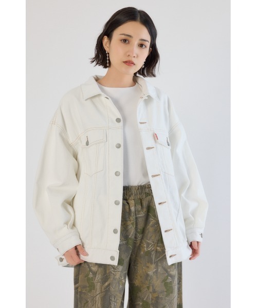 RODEO CROWNS WIDE BOWL（ロデオクラウンズワイドボウル）の「ビッグリボンデニムジャケット（デニムジャケット・レディース・ワンウォッシュ/ブルー/オフホワイト・FREE）」の12枚目の写真