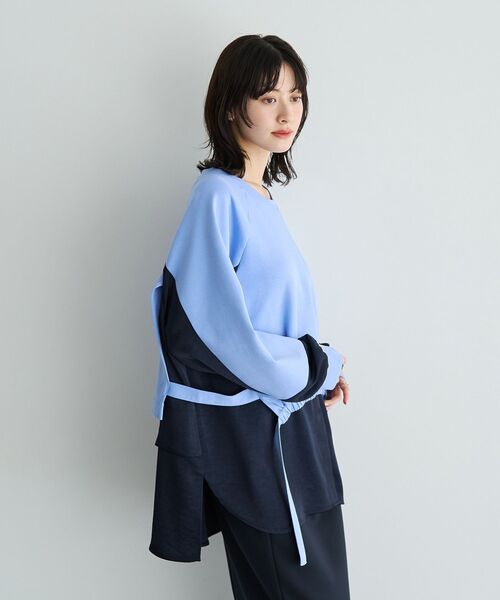 Editt by YECCA VECCA(エディットバイイェッカヴェッカ)の「シャツレイヤードデザインプルオーバー(Tシャツ/カットソー・レディース・杢グレー/ライトベージュ/ブルー・FREE)」の20枚目の写真