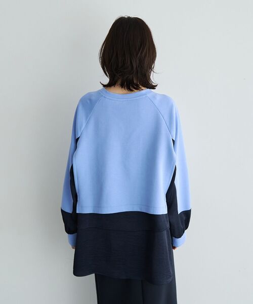 Editt by YECCA VECCA(エディットバイイェッカヴェッカ)の「シャツレイヤードデザインプルオーバー(Tシャツ/カットソー・レディース・杢グレー/ライトベージュ/ブルー・FREE)」の21枚目の写真