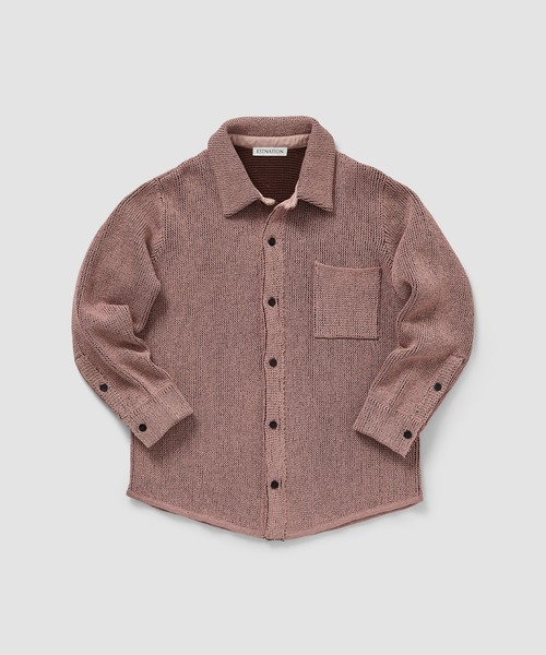 ESTNATION（エストネーション）の「ESTNATION / カジュアルニットシャツ（ニット/セーター・メンズ・ブラウン/オフホワイト・FREE）」の2枚目の写真