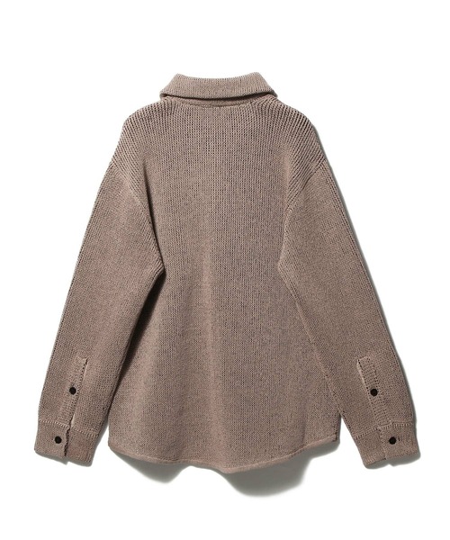ESTNATION（エストネーション）の「ESTNATION / カジュアルニットシャツ（ニット/セーター・メンズ・ブラウン/オフホワイト・FREE）」の3枚目の写真