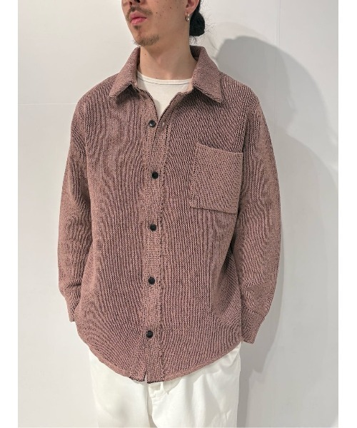 ESTNATION（エストネーション）の「ESTNATION / カジュアルニットシャツ（ニット/セーター・メンズ・ブラウン/オフホワイト・FREE）」の8枚目の写真