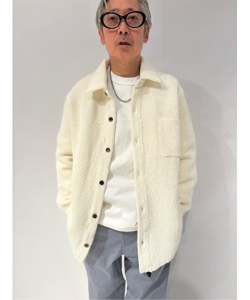 ESTNATION（エストネーション）の「ESTNATION / カジュアルニットシャツ（ニット/セーター・メンズ・ブラウン/オフホワイト・FREE）」の16枚目の写真