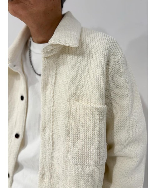 ESTNATION（エストネーション）の「ESTNATION / カジュアルニットシャツ（ニット/セーター・メンズ・ブラウン/オフホワイト・FREE）」の17枚目の写真