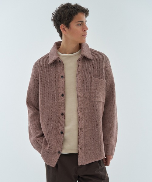 ESTNATION（エストネーション）の「ESTNATION / カジュアルニットシャツ（ニット/セーター・メンズ・ブラウン/オフホワイト・FREE）」の10枚目の写真