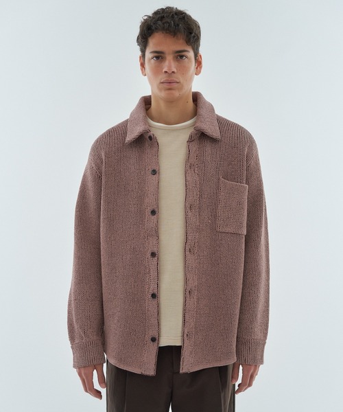 ESTNATION（エストネーション）の「ESTNATION / カジュアルニットシャツ（ニット/セーター・メンズ・ブラウン/オフホワイト・FREE）」の11枚目の写真
