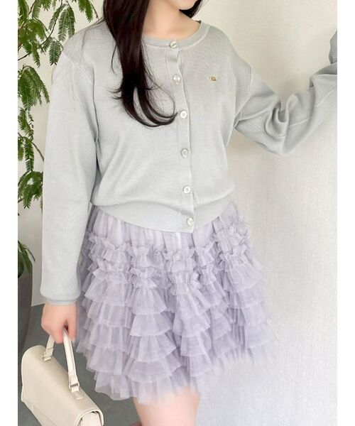 dazzlin(ダズリン)の「プレートシンプルカーディガン(カーディガン/ボレロ・レディース・イエロー/オフホワイト/グレー/ネイビー/ブラック・FREE)」の3枚目の写真