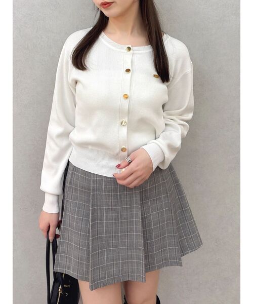 dazzlin(ダズリン)の「プレートシンプルカーディガン(カーディガン/ボレロ・レディース・イエロー/オフホワイト/グレー/ネイビー/ブラック・FREE)」の2枚目の写真