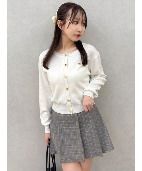 dazzlin(ダズリン)の「プレートシンプルカーディガン(カーディガン/ボレロ・レディース・イエロー/オフホワイト/グレー/ネイビー/ブラック・FREE)」の9枚目の写真