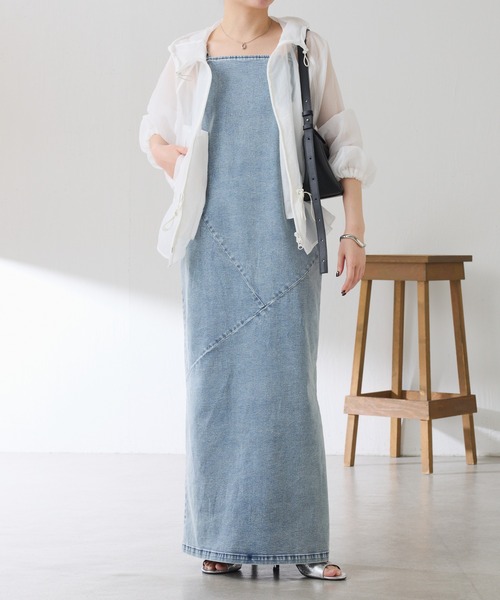 COLLAGE GALLARDAGALANTE（コラージュガリャルダガランテ）の「リップストップシアーパーカー（マウンテンパーカー・レディース・ブルー/ホワイト・FREE）」の3枚目の写真